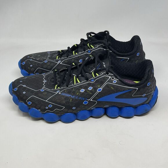 Brooks Neuro Shoes Mens 9 D Black Blue Walking Running Sneakers - Picture 4 of 15